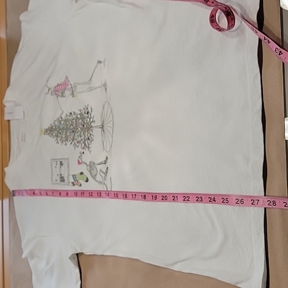 American Eagle Size XS/S Skeleton & Skeleton Dog Decorating Tree Holiday T-Shirt - Picture 10 of 14